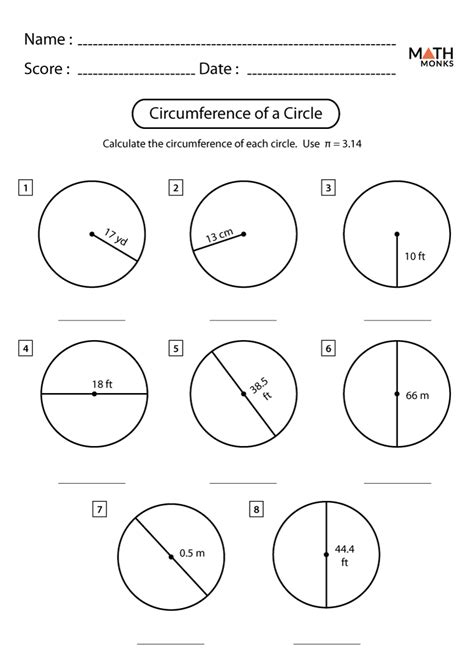 634 Math Experts 9. . Circumference and area of a circle worksheet pdf